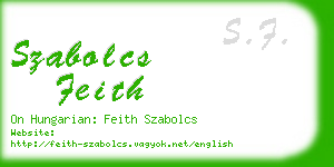 szabolcs feith business card